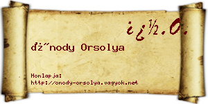 Ónody Orsolya névjegykártya